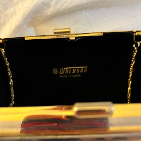 Walborg Metallic Ribbed Clutch - Picture 2 of 3